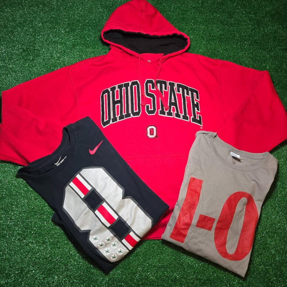 OSU The Ohio State University Scarlet & Gray Hoodie + 2 t-shirts